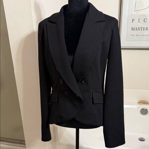 Matty M Black Double-Breasted Tailored Blazer